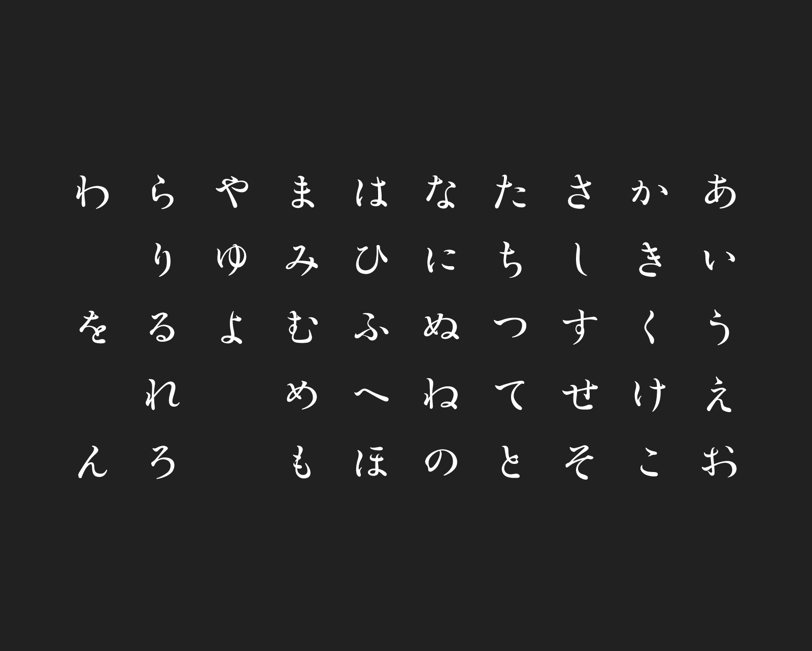 仮名書体“ふじ”